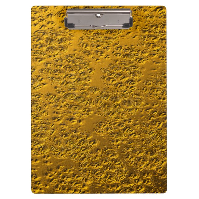 Damaged gold metal clipboard (Front)