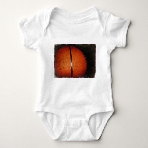 Damaged Photo Effect Basketball Baby Bodysuit