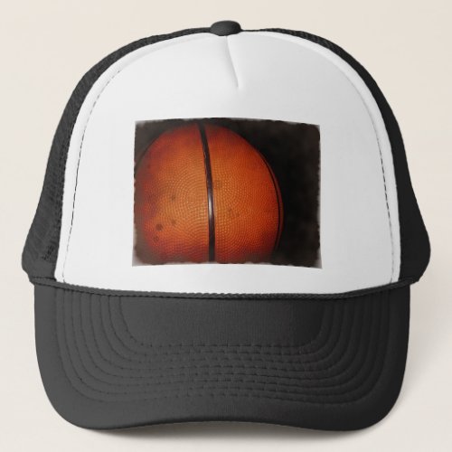 Damaged Photo Effect Basketball Trucker Hat