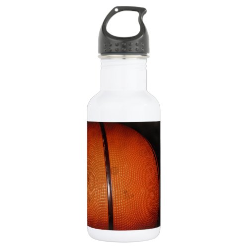 Damaged Photo Effect Basketball Water Bottle