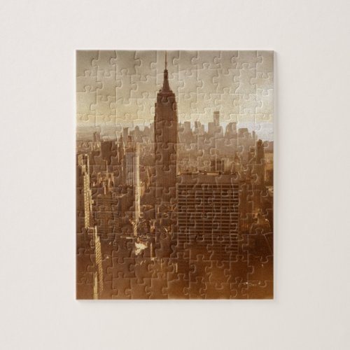 Damaged Photo Effect New York Jigsaw Puzzle