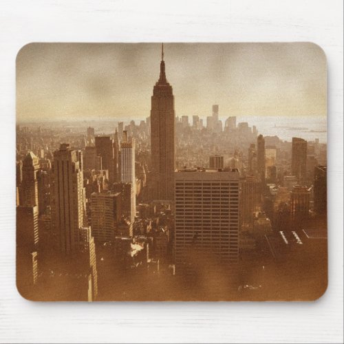 Damaged Photo Effect New York Mouse Pad