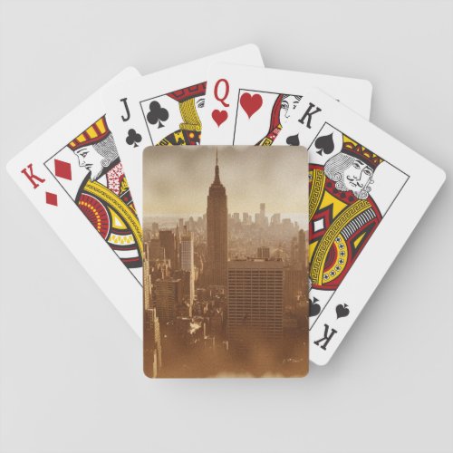 Damaged Photo Effect New York Poker Cards