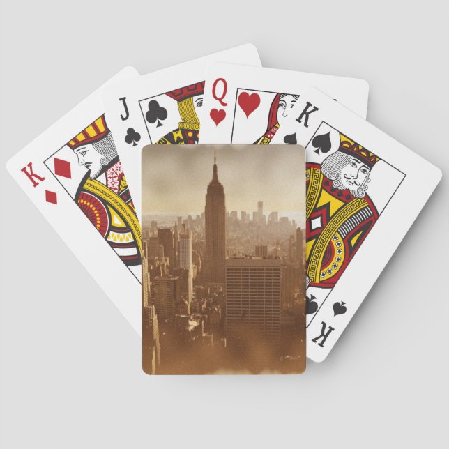 Damaged Photo Effect New York Poker Cards (Back)