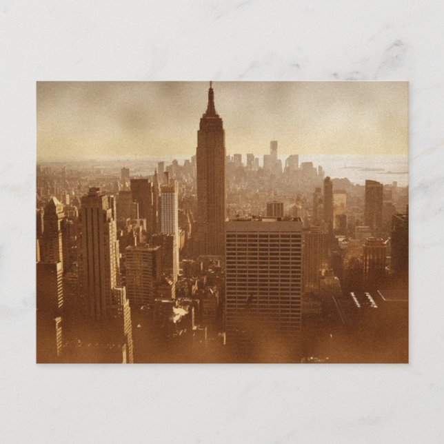 Damaged Photo Effect New York Postcard (Front)