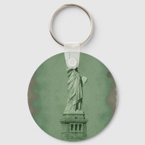 Damaged Photo Effect Statue of Liberty Keychain