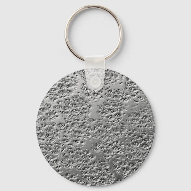 Damaged silver metal keychain (Front)