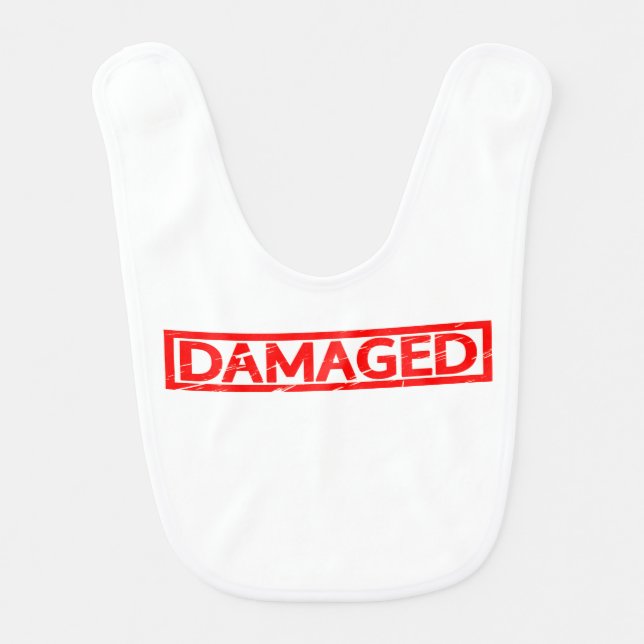 Damaged Stamp Baby Bib (Front)