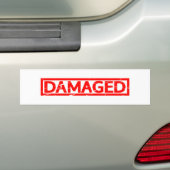Damaged Stamp Bumper Sticker (On Car)