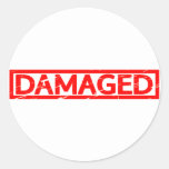 Damaged Stamp Classic Round Sticker