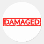 Damaged Stamp Classic Round Sticker