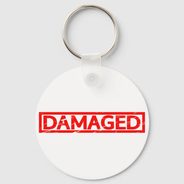 Damaged Stamp Keychain (Front)