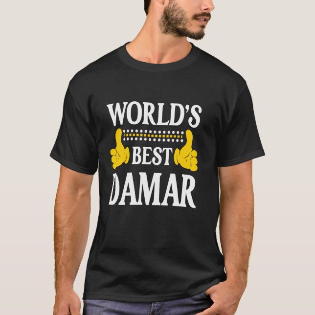 Damar Personal Name Funny First Name World's Best  T-Shirt (Front)