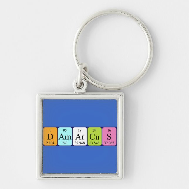 Damarcus periodic table name keyring (Front)