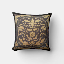 Damascene Throw Pillow, Throw Pillow 16" x 16"