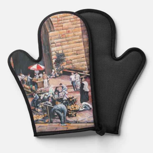 Damascus Golden Gate, Old Jerusalem Oven Mitt (Front/Back)