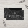 Damascus Steel Pattern Custom Monogram Bladesmith Business Card