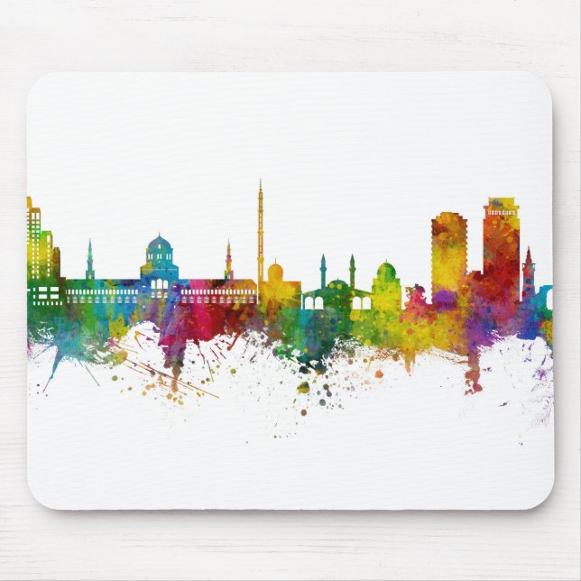 Damascus Syria Skyline Mouse Pad (Front)