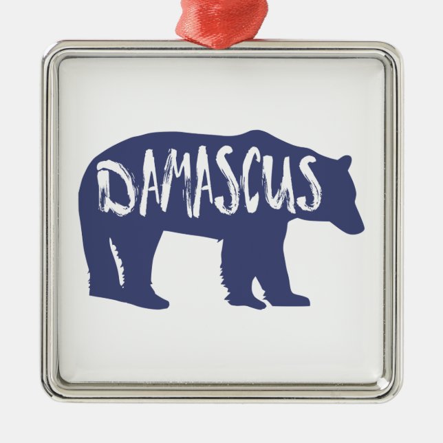 Damascus Virginia Bear Metal Ornament (Front)