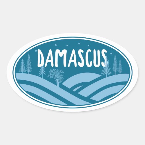 Damascus Virginia Outdoors Oval Sticker