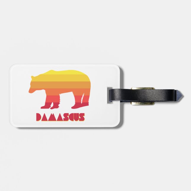 Damascus Virginia Rainbow Bear Luggage Tag (Back Horizontal)