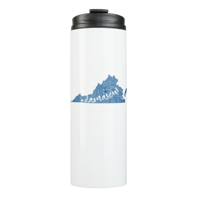 Damascus, Virginia Wood Grain Thermal Tumbler (Front)