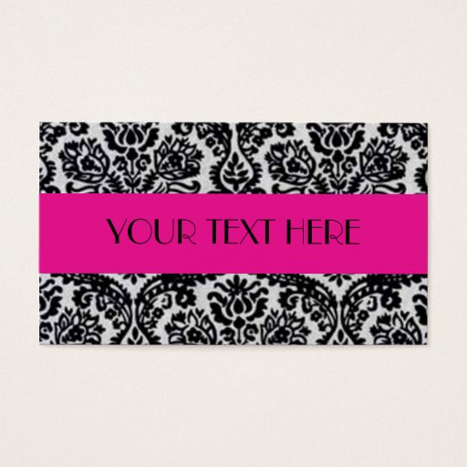 Customizable Damask Business Card Template