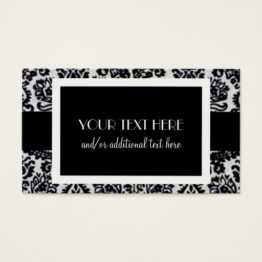 Customizable Damask Business Card Templates