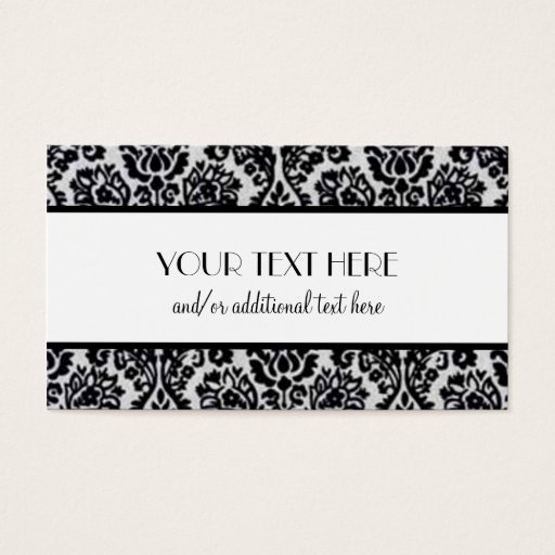 Customizable Damask Business Cards