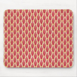 damask07-redyellow RED YELLOW DAMASK  PATTERN TEMP Mouse Pad