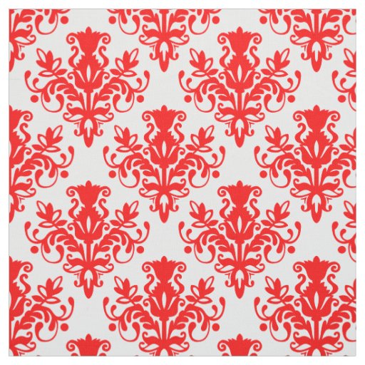 red and white damask pattern