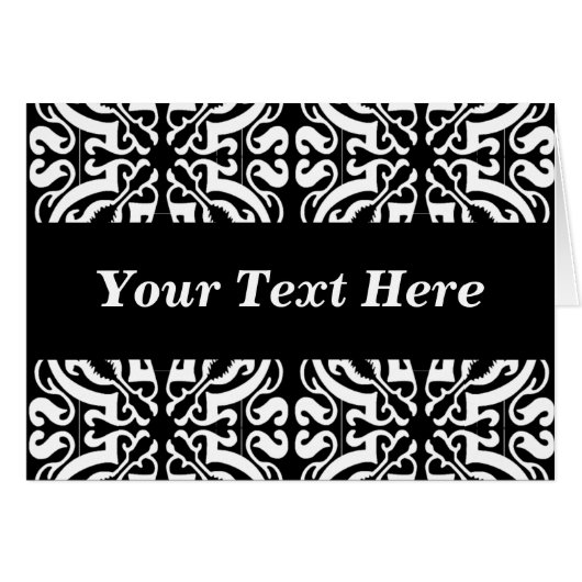 Damask 1 (black & white) (Front Horizontal)