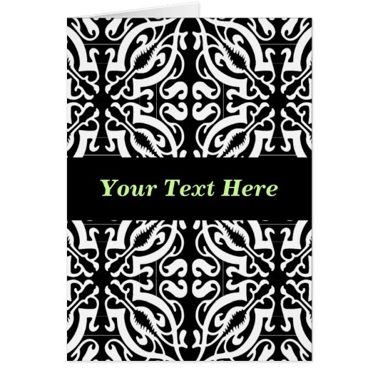 Damask 1 (black & white) cards (Front)