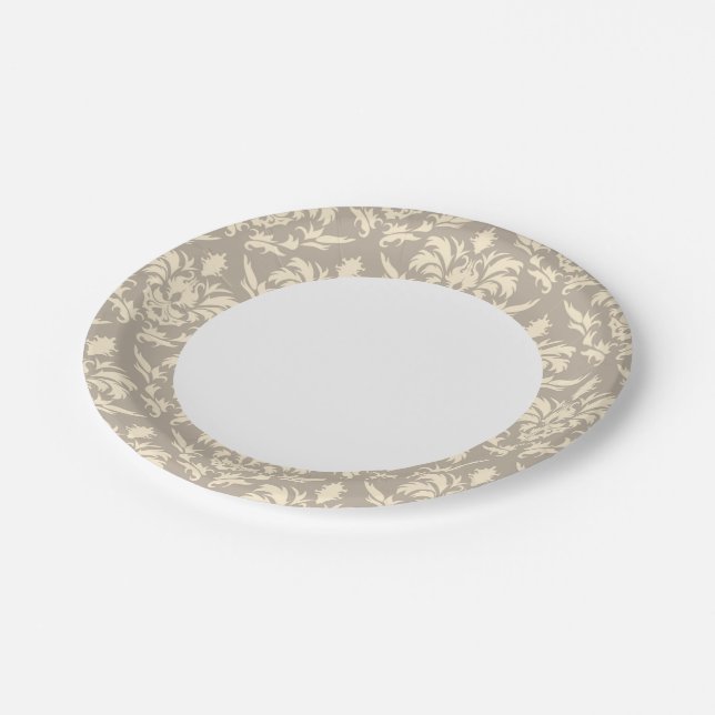 Damask 2 paper plates (Angled)