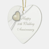 Damask 30th Wedding Anniversary Heart Ornament | Zazzle