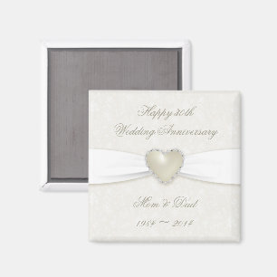 Damask 30th Wedding Anniversary Magnet
