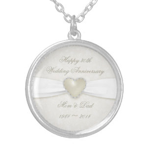 Damask 30th Wedding Anniversary Necklace