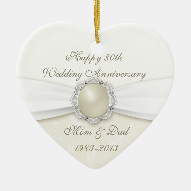 30th wedding anniversary ornament