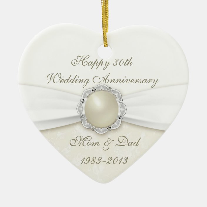 30th wedding anniversary ornament