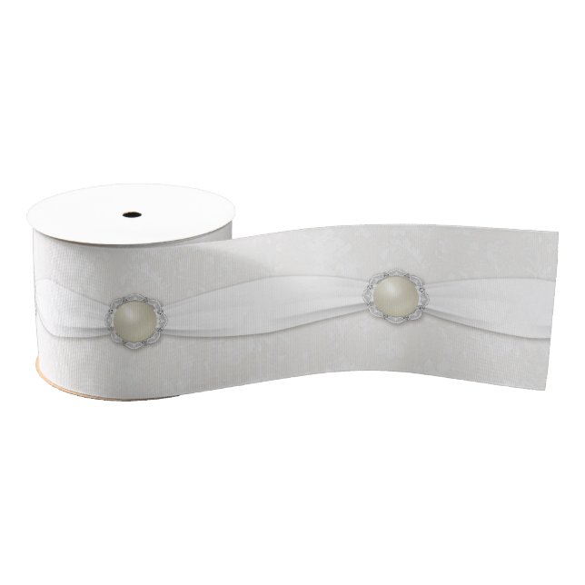 Damask 30th Wedding Anniversary Ribbon (Spool)
