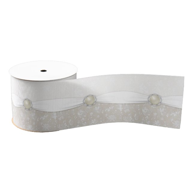 Damask 30th Wedding Anniversary Ribbon (Spool)