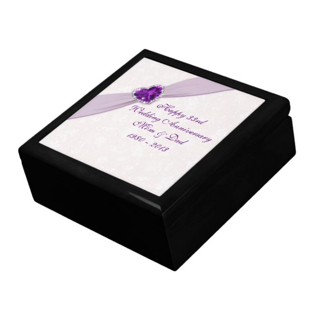 Damask 33rd Wedding Anniversary Gift Box (Side)