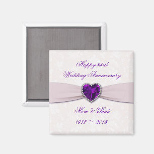 Damask 33rd Wedding Anniversary Magnet