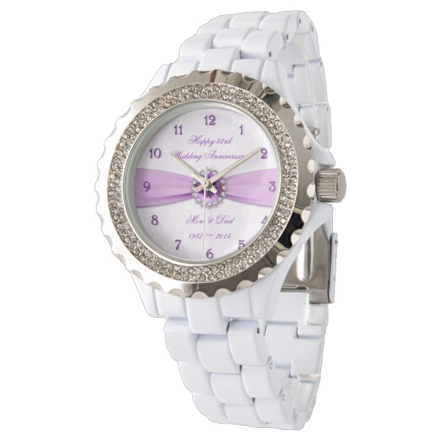 Damask 33rd Wedding Anniversary Watch (Angled)