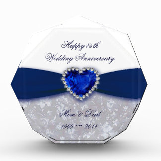 Damask 45th Wedding Anniversary Award