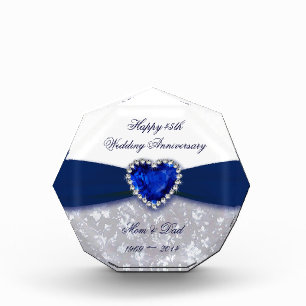 Damask 45th Wedding Anniversary Award