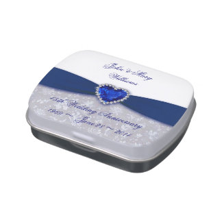 Damask 45th Wedding Anniversary Candy Tin