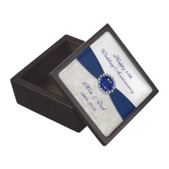 Damask 45th Wedding Anniversary Gift Box by Digitalbcon at Zazzle