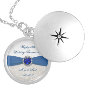 Damask 45th Wedding Anniversary Necklace