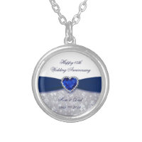 Damask 45th Wedding Anniversary Necklace